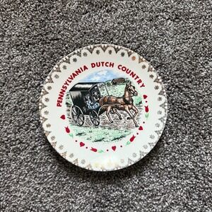 Pennsylvania Dutch Country Souvenir‎ Plate Horse & Buggy Decorative
